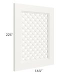 Signature Vanilla Glaze Lattice Doors for 33" Base or Sink Base Cabinet