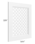 Providence White Lattice Doors for 33" Base or Sink Base Cabinet