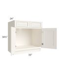 Signature Vanilla Glaze 33" Sink Base Cabinet