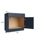 Southport Blue Shaker 36" Sink Base Cabinet