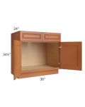 Lexington Cinnamon Glaze 36" Sink Base Cabinet