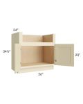 Casselton Ivory 36" Farm Sink Base Cabinet