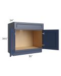 Bayville Blue 36" Sink Base Cabinet
