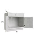 Heather Grey Shaker 36" Sink Base Cabinet