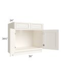 Signature Vanilla Glaze 36" Sink Base Cabinet