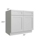 Midtown Painted Grey Shaker 39" Sink Base Cabinet