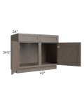 Natural Grey Shaker 42" Sink Base Cabinet