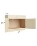 Casselton Ivory 42" Sink Base Cabinet