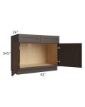 Southport Espresso Shaker 42" Sink Base Cabinet