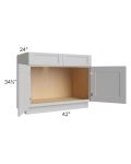 Tuscan Painted Grey 42" Sink Base Cabinet