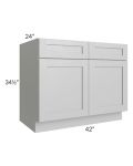Midtown Painted Grey Shaker 42" Sink Base Cabinet