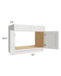 Palisades White 42" Sink Base Cabinet - Out of stock through mid April