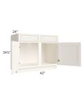 Signature Vanilla Glaze 42" Sink Base Cabinet 