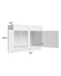 Providence White 42" Sink Base Cabinet