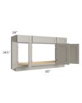 Stratton Light Grey Shaker 60" Sink Base Cabinet