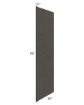 Charcoal Grey Shaker 30x96 Refrigerator Panel with 1-1/2" Stile