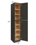 Charcoal Grey Shaker 18x96x24 Wall Pantry Cabinet