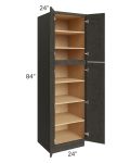 Charcoal Grey Shaker 24x84x24 Wall Pantry Cabinet