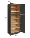 Charcoal Grey Shaker 30x90x24 Wall Pantry Cabinet