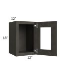 Charcoal Grey Shaker 12x18 Decorative Wall Cabinet