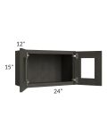 Charcoal Grey Shaker 24x15 Decorative Wall Cabinet