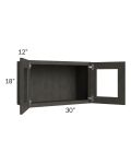 Charcoal Grey Shaker 30x18 Decorative Wall Cabinet