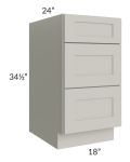 Stone Shaker 18" 3-Drawer Base Cabinet