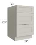 Stone Shaker 21" 3-Drawer Base Cabinet
