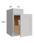 Stone Shaker 15" Base Cabinet with Single Trashcan Pullout
