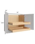 Stone Shaker 36" Full Height Base Cabinet with 2 Rollout Trays