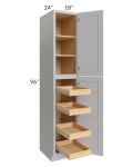 Stone Shaker 18x96x24 Wall Pantry Cabinet with 4 Rollout Trays