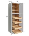 Stone Shaker 24x84x24 Wall Pantry Cabinet with 4 Rollout Trays