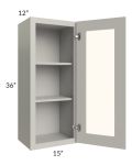 Stone Shaker 15x36 Wall Glass Door Cabinet (Prepped for Glass Doors)