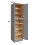 Graphite Grey Shaker 24x90x24 Wall Pantry Cabinet