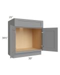 Graphite Grey Shaker 30" Vanity Base Cabinet