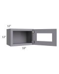 Graphite Grey Shaker 18x12 Decorative Wall Cabinet