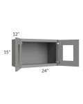 Graphite Grey Shaker 24x15 Decorative Wall Cabinet