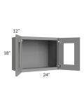 Graphite Grey Shaker 24x18 Decorative Wall Cabinet