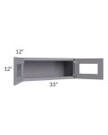 Graphite Grey Shaker 33x12 Decorative Wall Cabinet