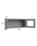 Graphite Grey Shaker 33x15 Decorative Wall Cabinet