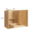 Madison Honey Shaker 21" Full Height Door Base Cabinet with 1 Rollout Tray