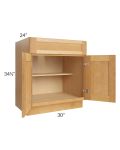 Madison Honey Shaker 30" Base Cabinet (1 drawer) 