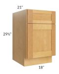 Madison Honey Shaker 18" Drawer File Base Cabinet 