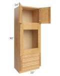 Madison Honey Shaker 33x90x24 Oven Cabinet