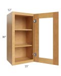 Madison Honey Shaker 15x30 Wall Glass Door Cabinet (Prepped for Glass Doors)