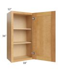 Madison Honey Shaker 18x36 Wall Cabinet