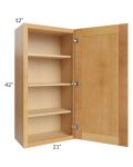Madison Honey Shaker 21x42 Wall Cabinet