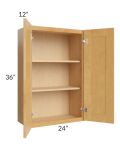Madison Honey Shaker 24x36 Wall Cabinet