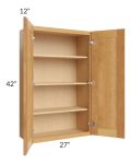 Madison Honey Shaker 27x42 Wall Cabinet