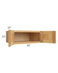 Madison Honey Shaker 30x12x24 Wall Cabinet